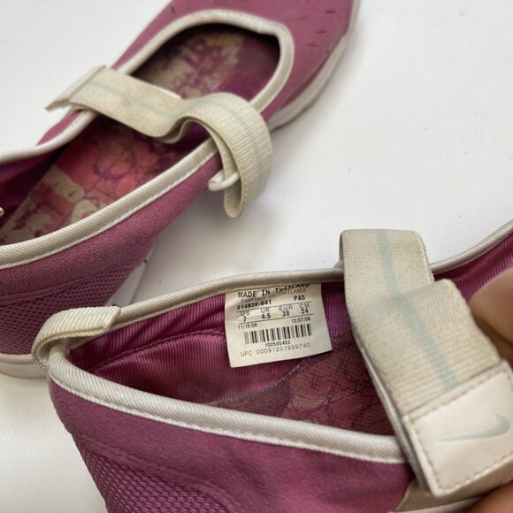 Y2K Nike Mary Jane Shoes Slip On Women's Size 7 US White / Pink Ballerina Casual - Picture 10 of 16